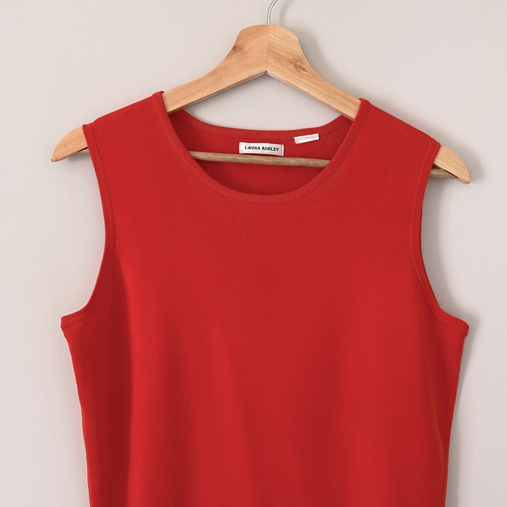 Laura Ashley Sweater Stretch Tank Orange/Red S/M